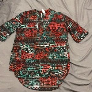 Aztec quarter length shirt